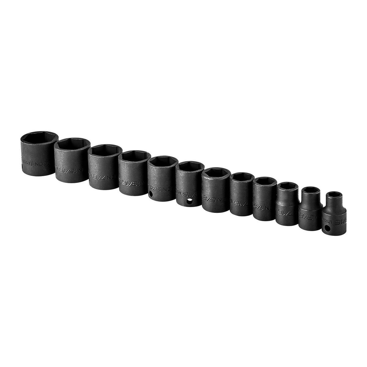 3/8 in. Drive SAE Impact Socket Set, 12 Piece N446342