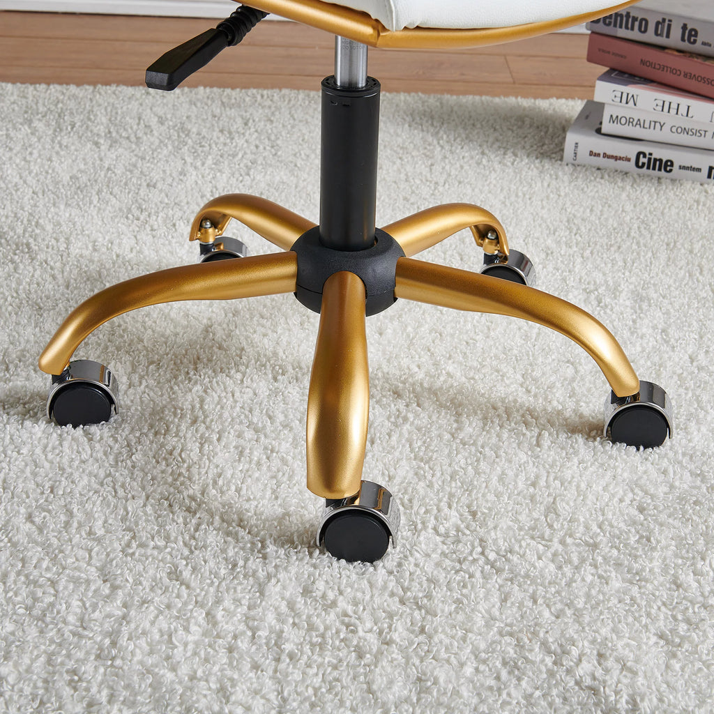 Vegan Leather Ergonomic Swivel Desk Chair I9733