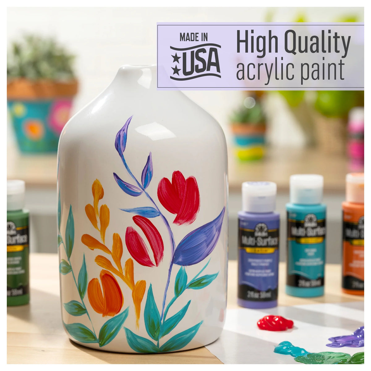Satin Finish Acrylic Craft Paint, Hawaiian Surf, 2 fl oz P157