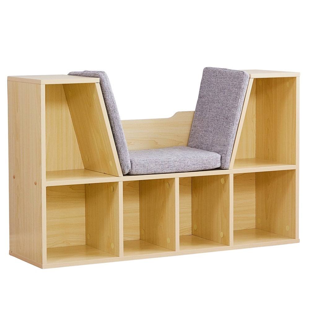 Modern 6-Cubby Kids Bookcase Wood K825296
