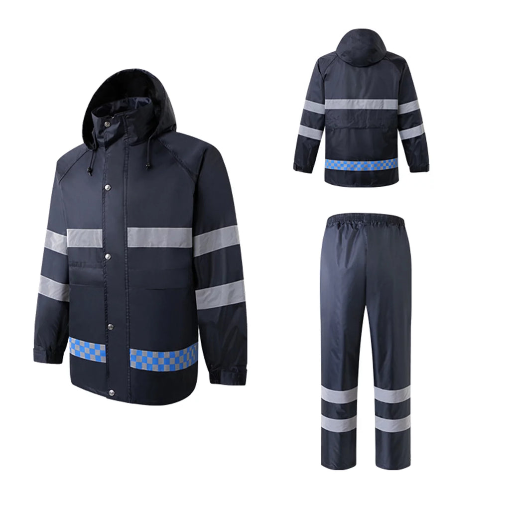 High Visibility Reflective Waterproof Hooded Raincoat XXL N747
