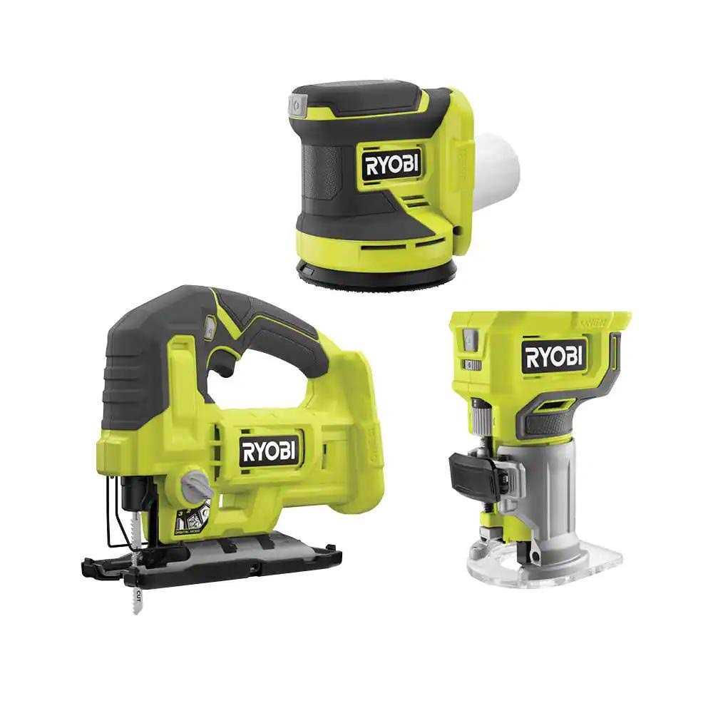 18V Cordless 3-Tool Combo Kit with Jig Saw, Router and Random Orbit Sander E78633
