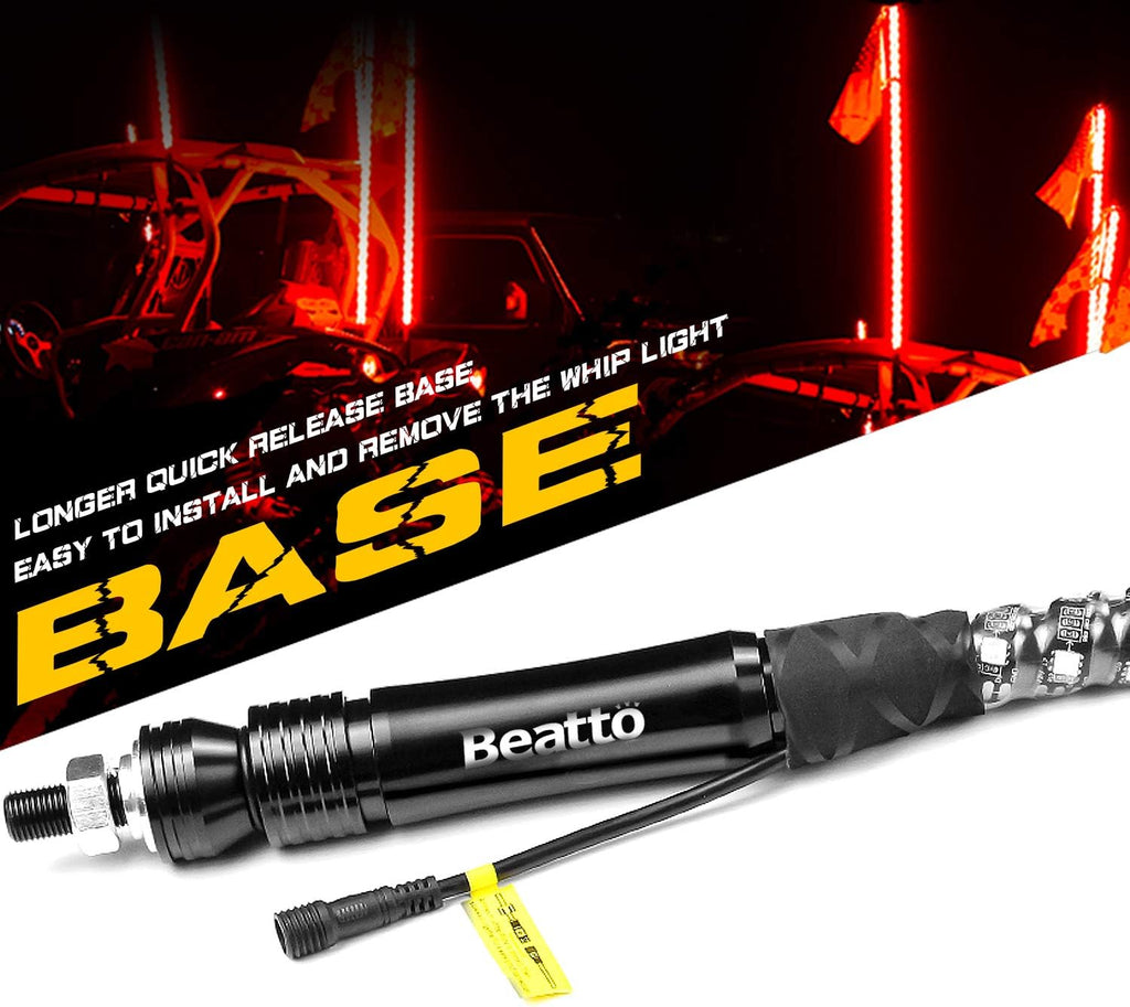 2PCS 4FT LED Whips Light with Remote and App Control G65543