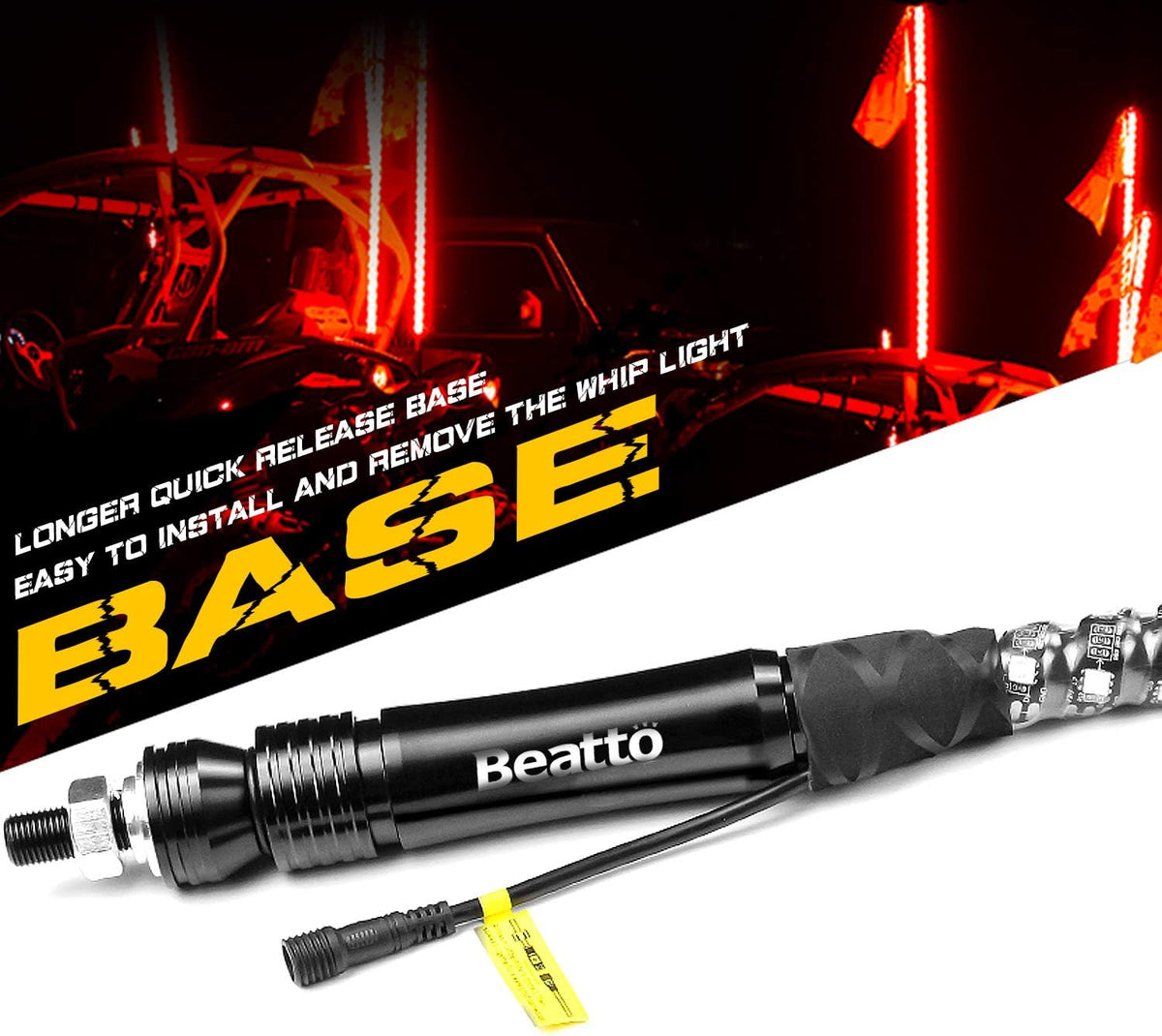 2PCS 4FT LED Whips Light with Remote and App Control G65543