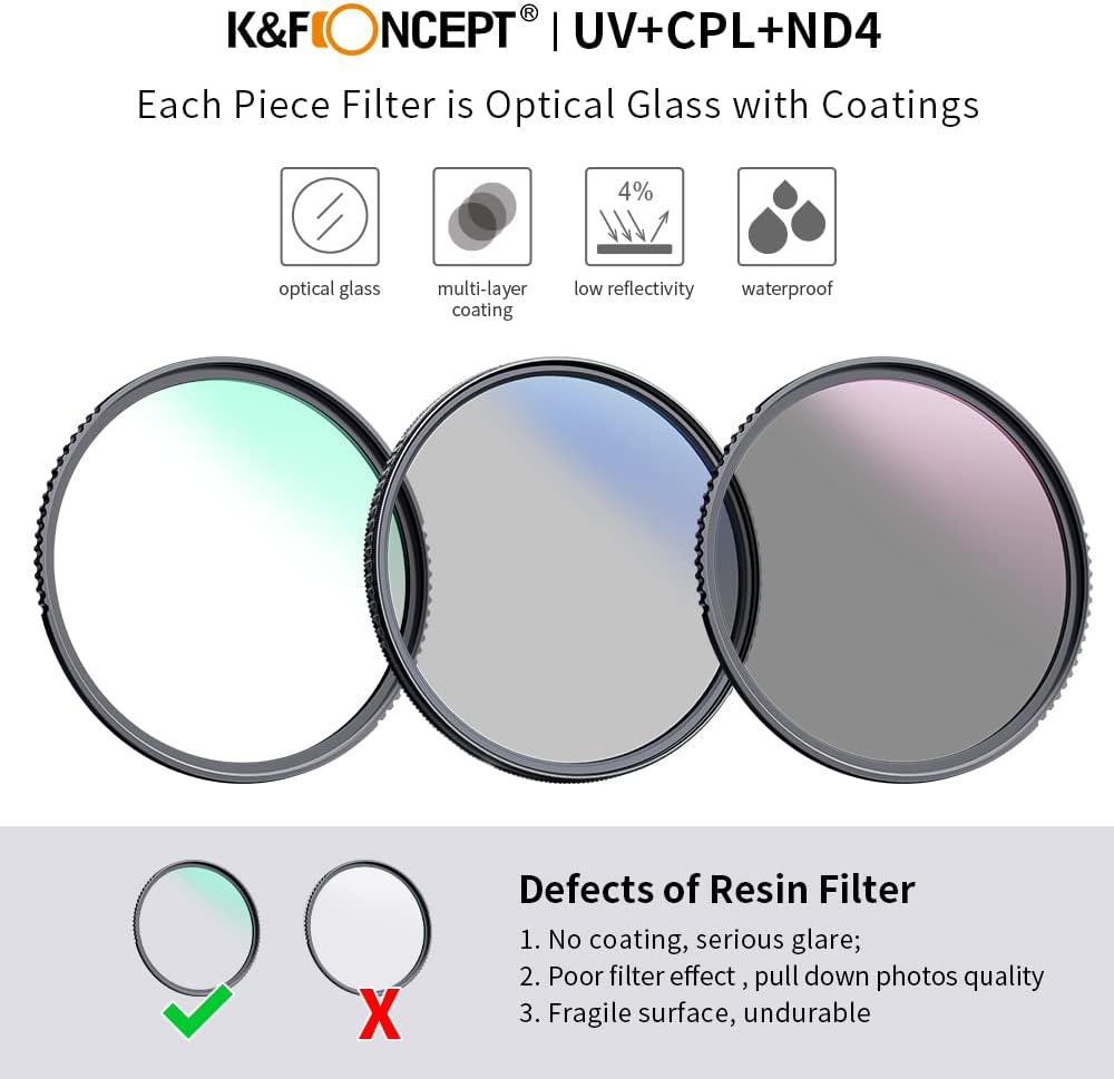 82mm UV CPL ND Lens Filter Kit P3155
