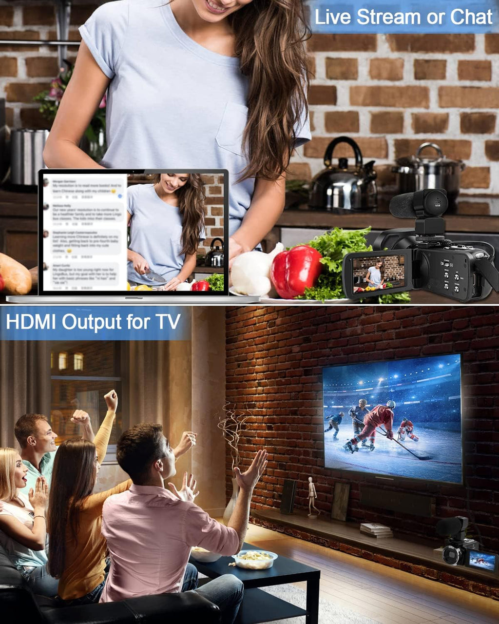 4K 60fps Video Camera Camcorder with 18x Zoom W178