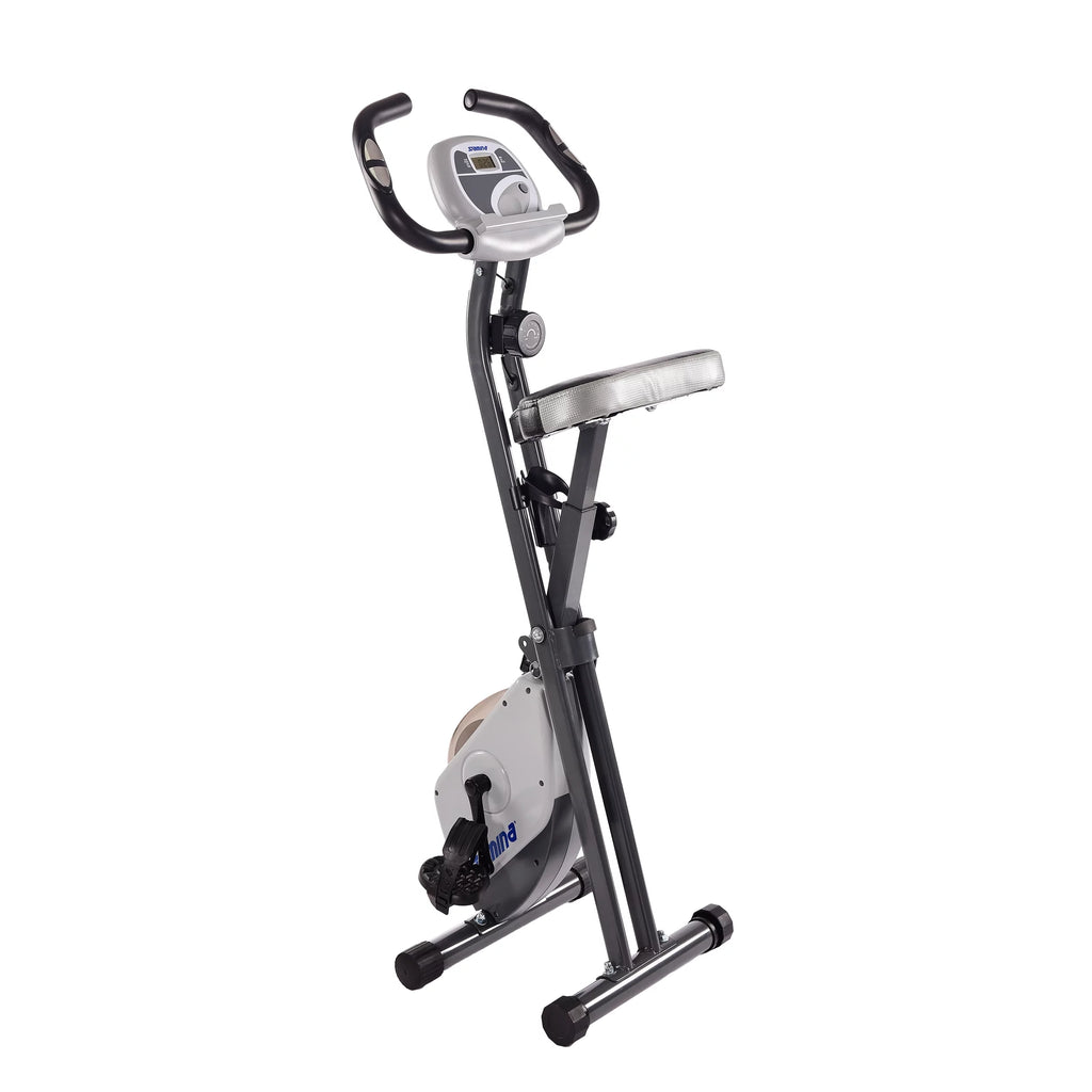 Folding Upright Exercise Bike with Padded Seat R419480