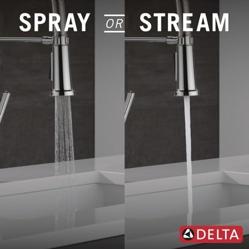 Brushed Nickel Kitchen Faucet with Pull Down Sprayer F930598