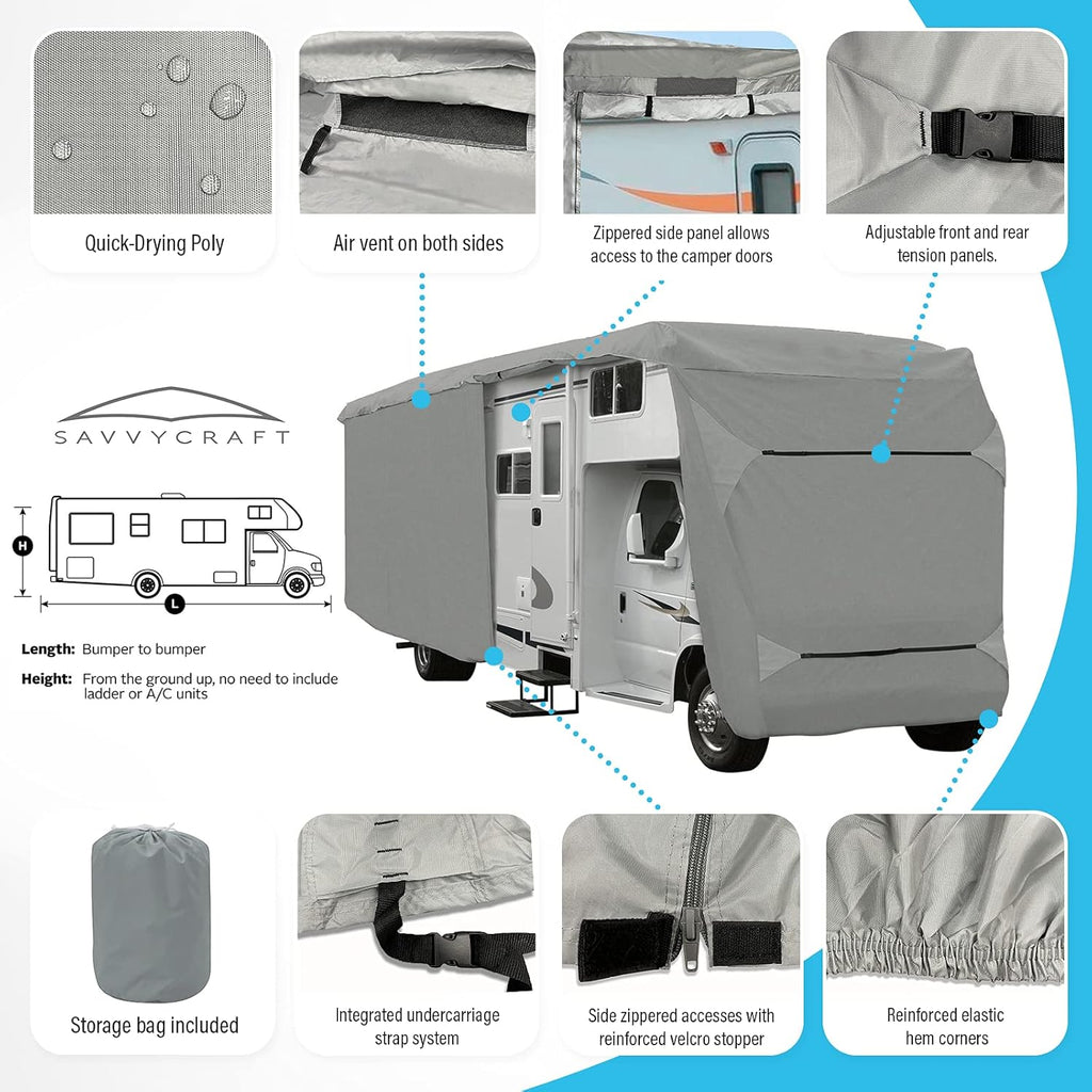 Camper Cover Fits 20' 21' 22' 23'L Zipper Access L914