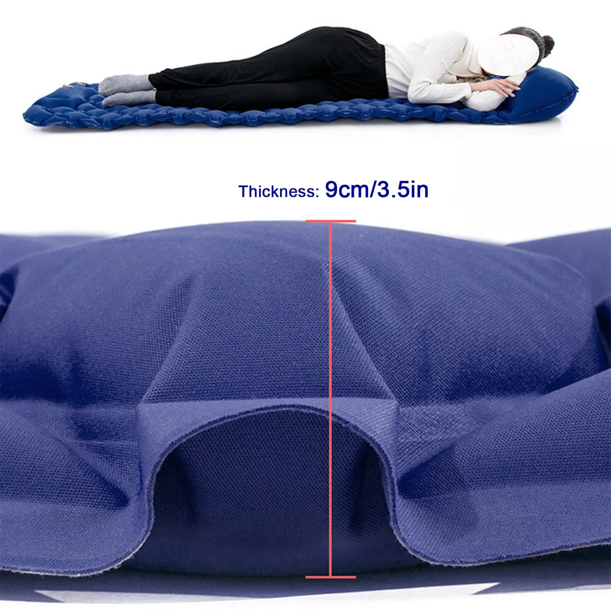2 Person Camping Mat with Air Pillow Waterproof Backpacking Pad A90175