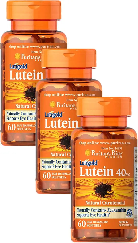 Lutein 40 Mg with Zeaxanthin 60 Ct Pack of 3 U617