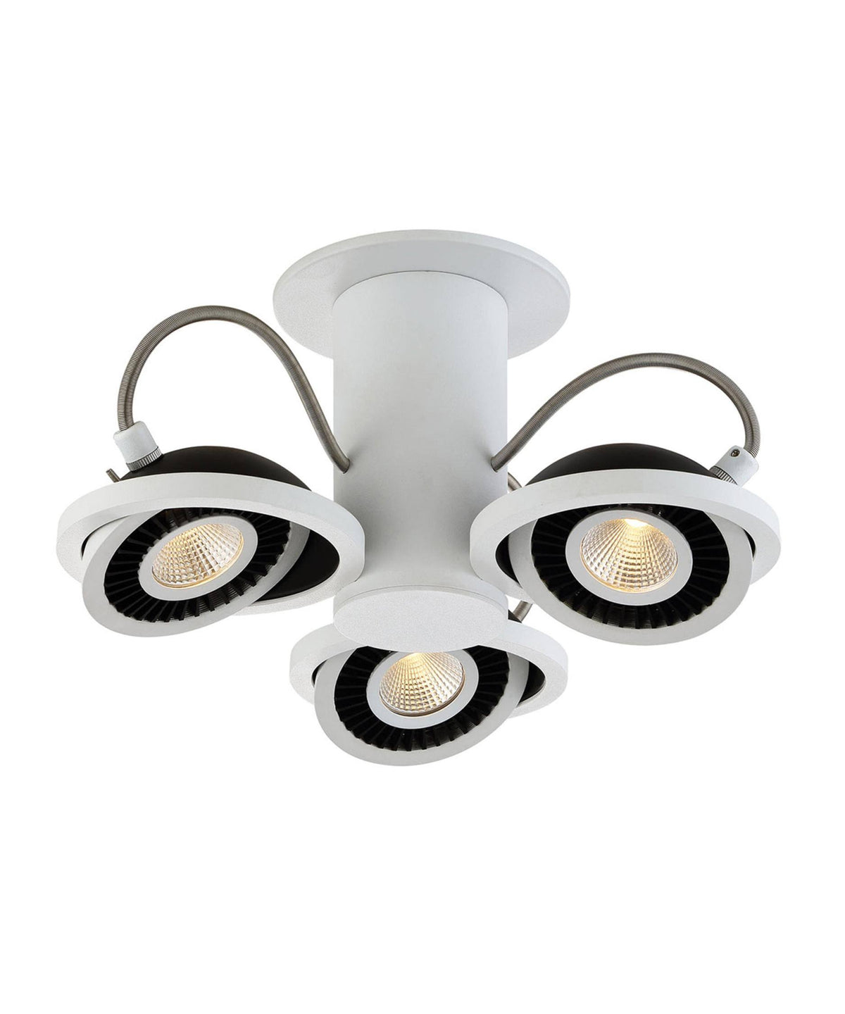 3 Light LED Surface Mount White/Black M937