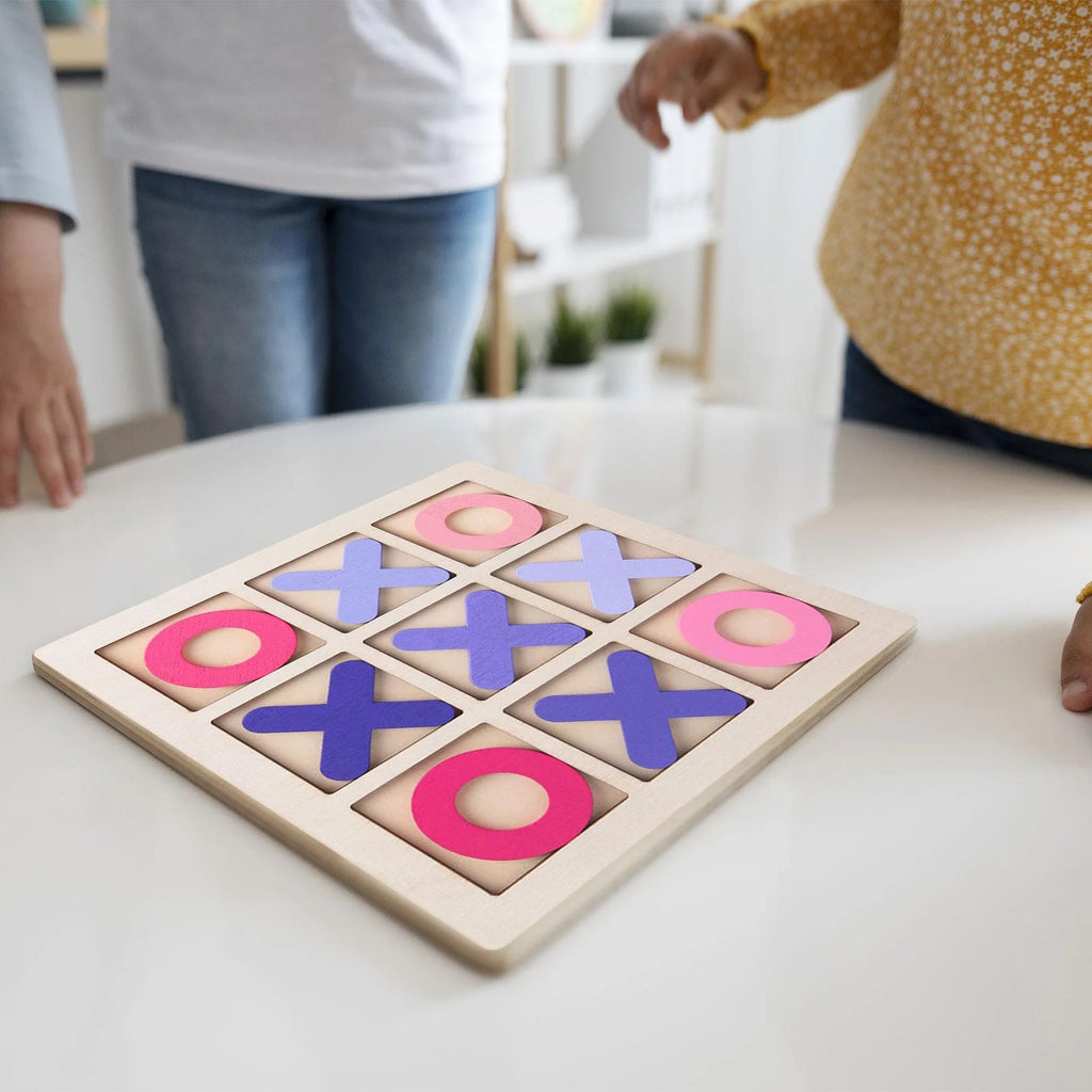 Pink Tic Tac Toe Board Puzzle Game B510902