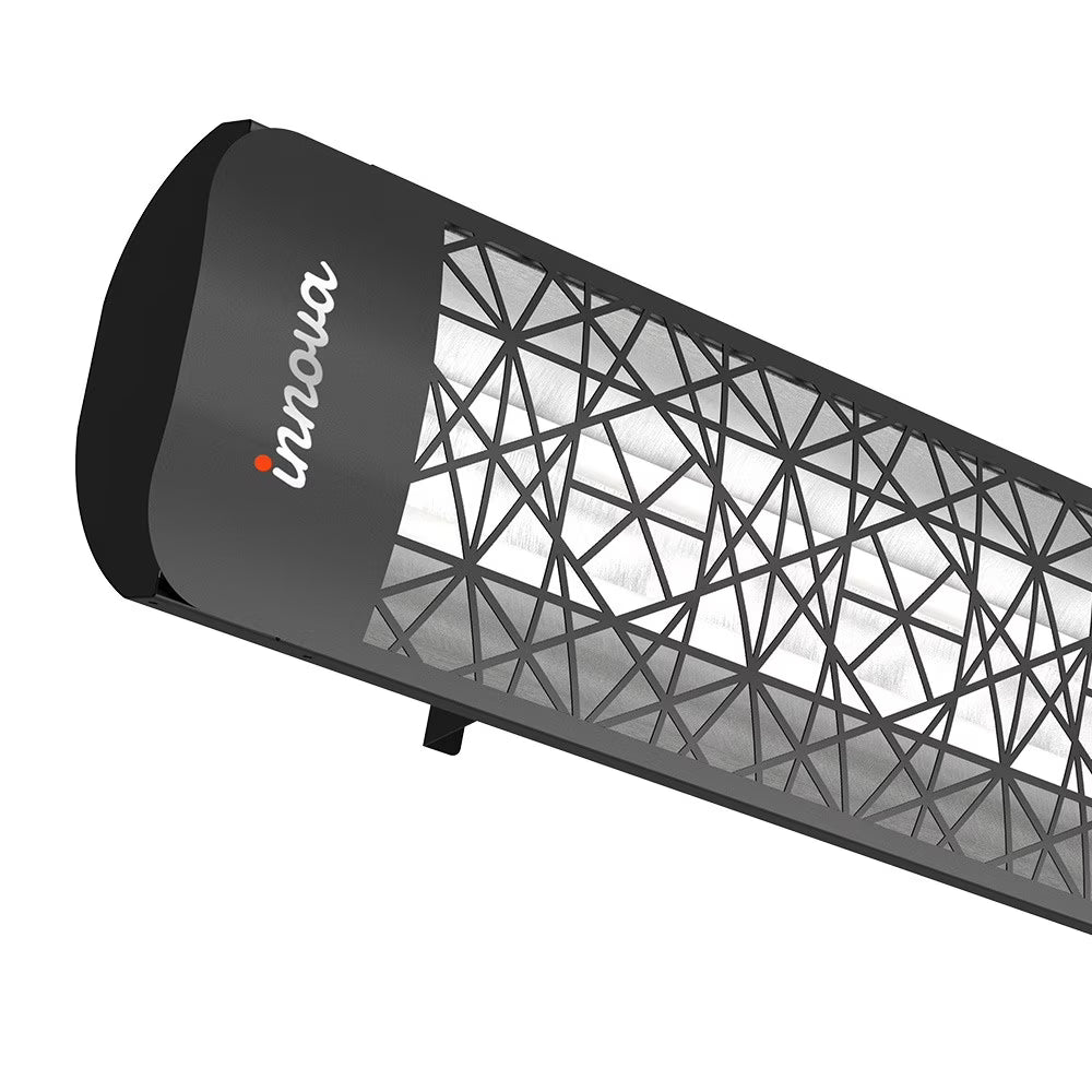 Outdoor Wall Mount Electric Infrared Heater, 208 Voltage, Black Finish C252456