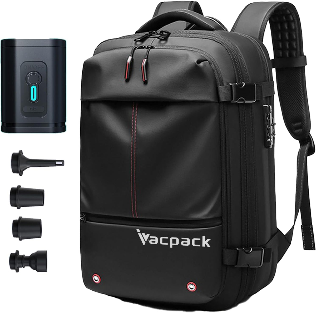 Large Capacity Vacuum Compression Travel Backpack, Waterproof, Expandable to 60L A443