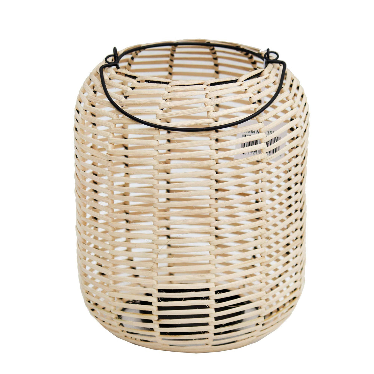 Round Wicker/Iron Lantern A9992