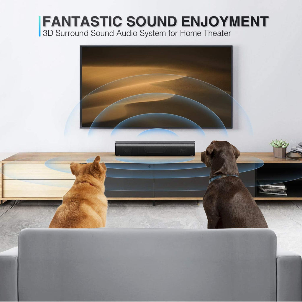 16'' Mini Sound Bar with Bluetooth, AUX/Opt, Pack of 2 O272