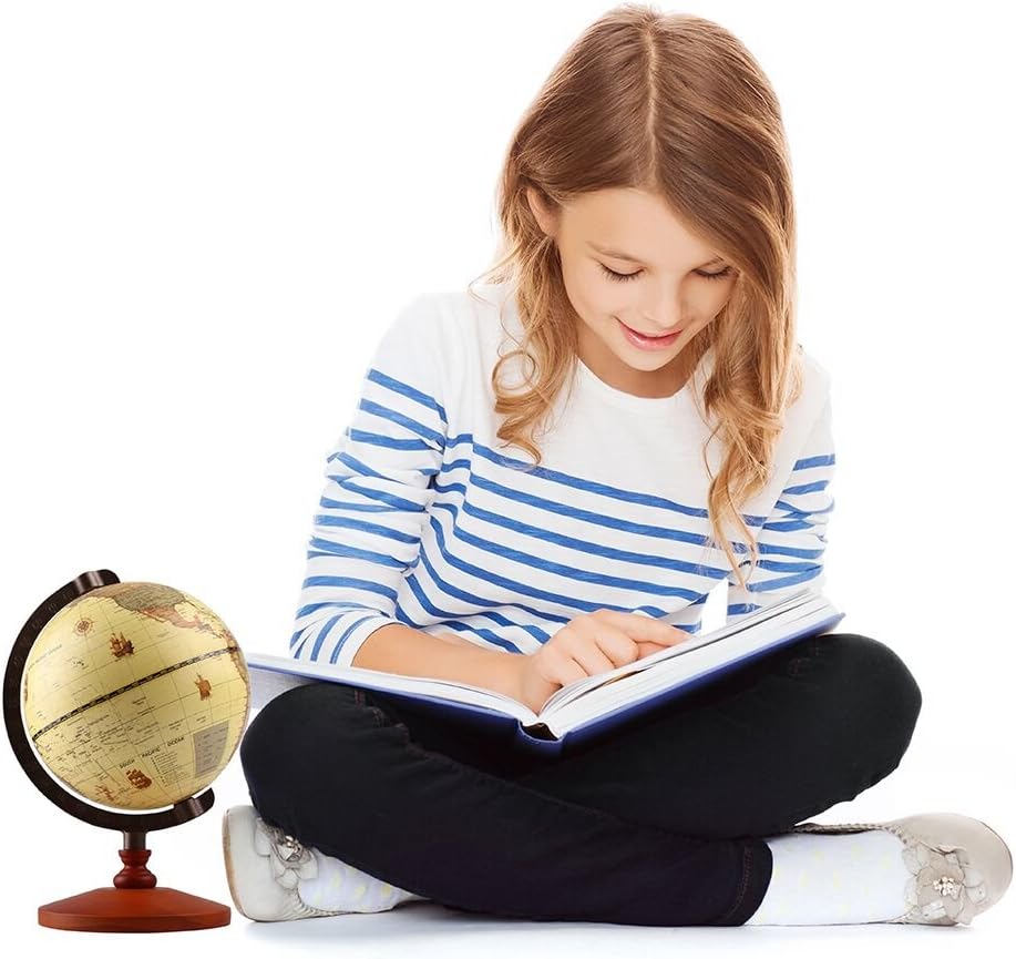 Mini Vintage World Globe with Wooden Stand K237432