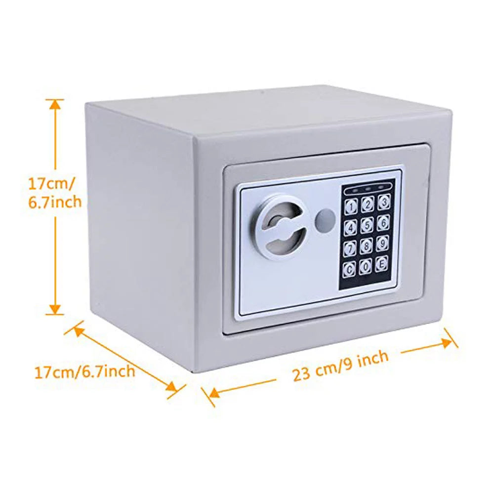 Digital Safe Box with Keypad and Key Lock Y716826