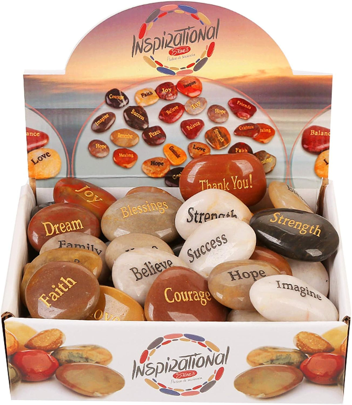 50PCS Inspirational Stones, 2"-3" each U9155