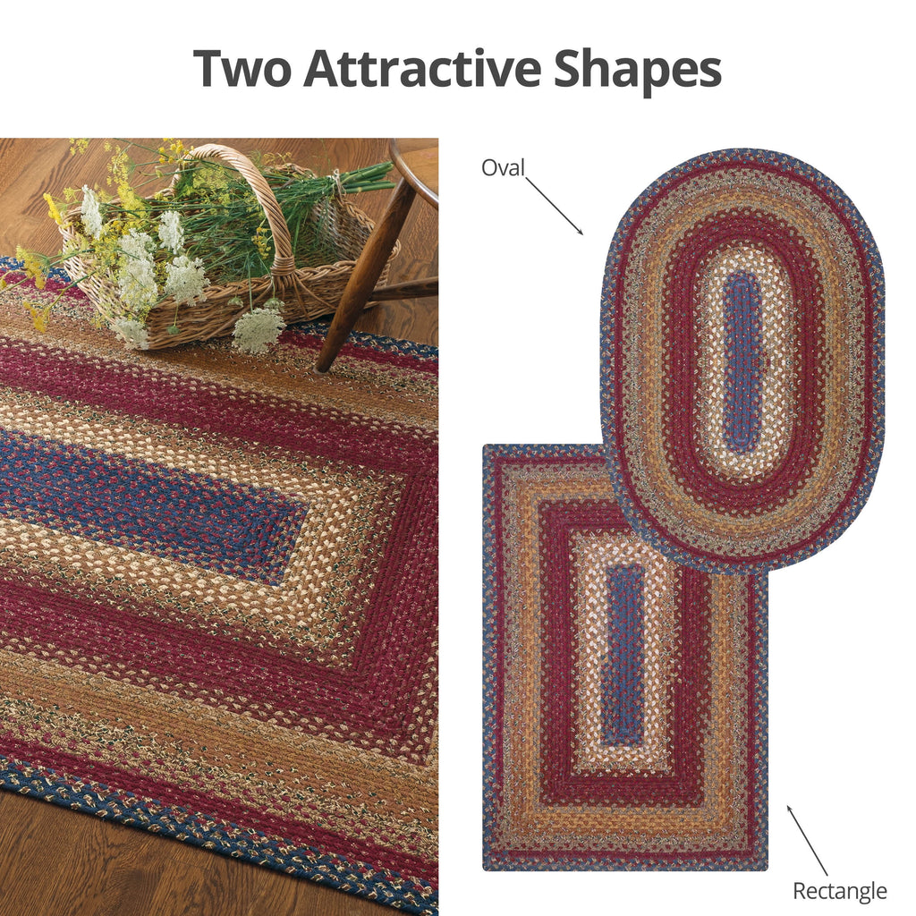 Red Cotton Braided Area Rug 4' x 6' T673298