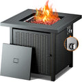 28 Inch 50,000 BTU Propane Gas Fire Pit Table with Lid O6870