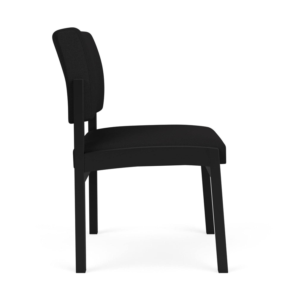 Black Fabric Armless Guest Chair G18523