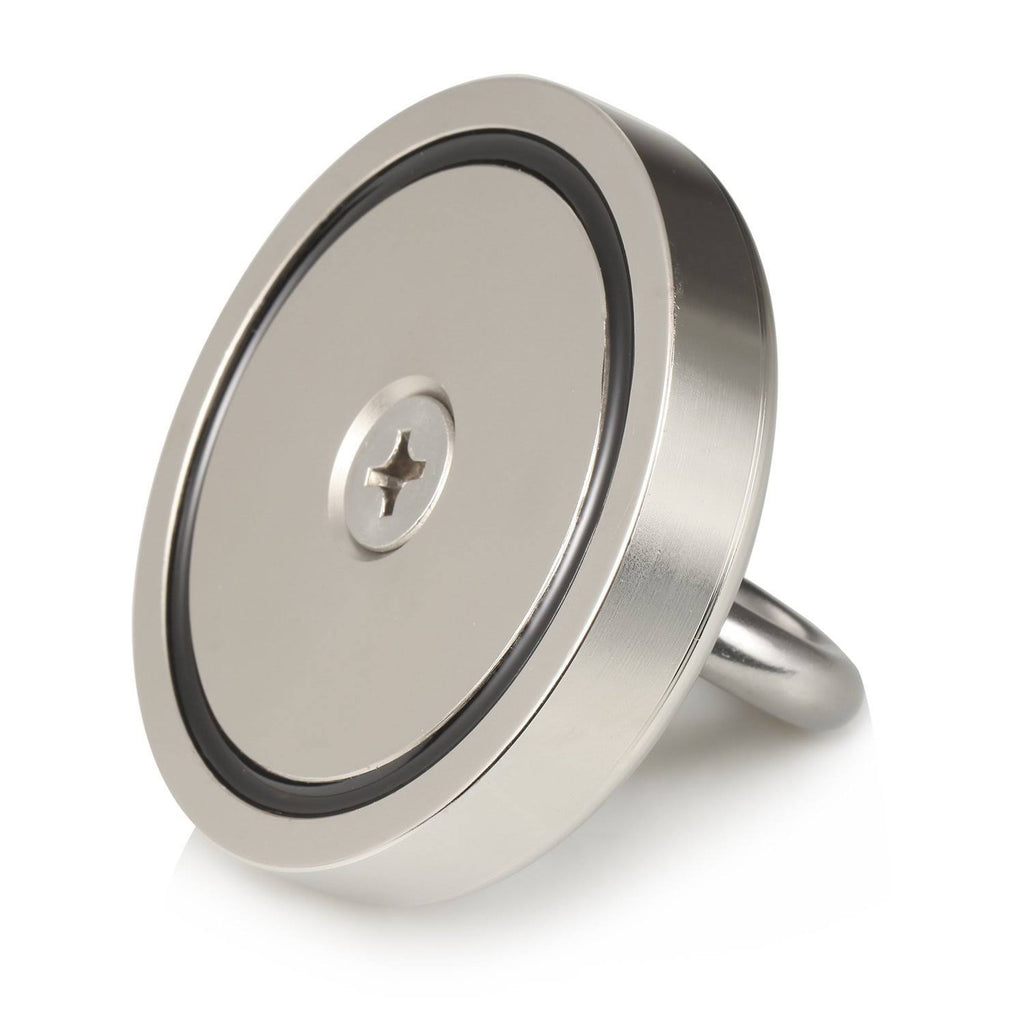 1000 lb Neodymium Fishing Magnets Dia 4.72 inch with Eyebolt H55361