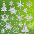 Snowflake Window Decals, Non-Adhesive Prismatic Window Clings, 20 pcs B229
