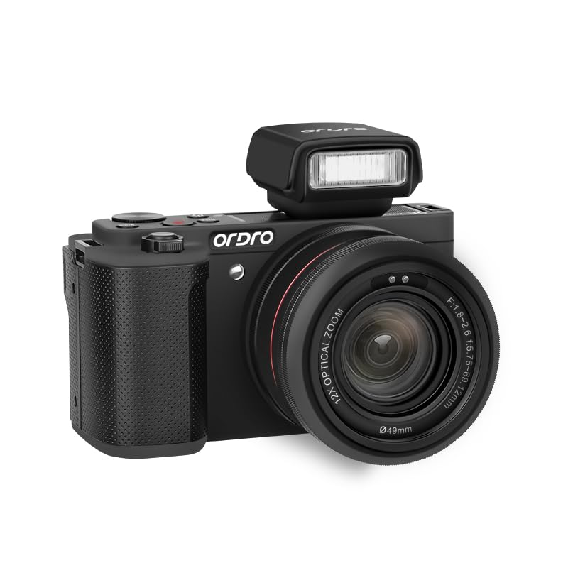 Mirrorless Camera with 16-80 mm 5X Optical Zoom Lens, 3.2 Inch Flip Screen, 4K 30fps Video Camera Q35093
