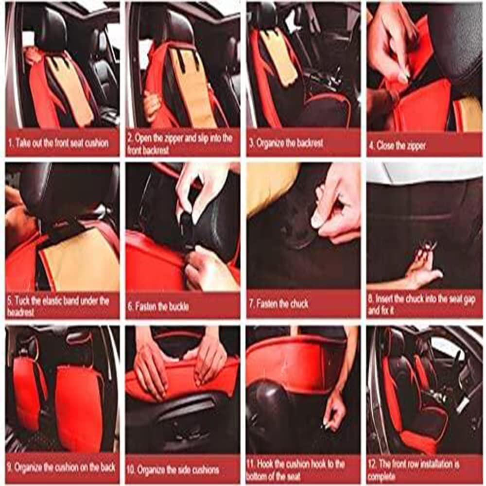 Car Seat Covers 5-Seat Waterproof All Weather Black Blue P94187