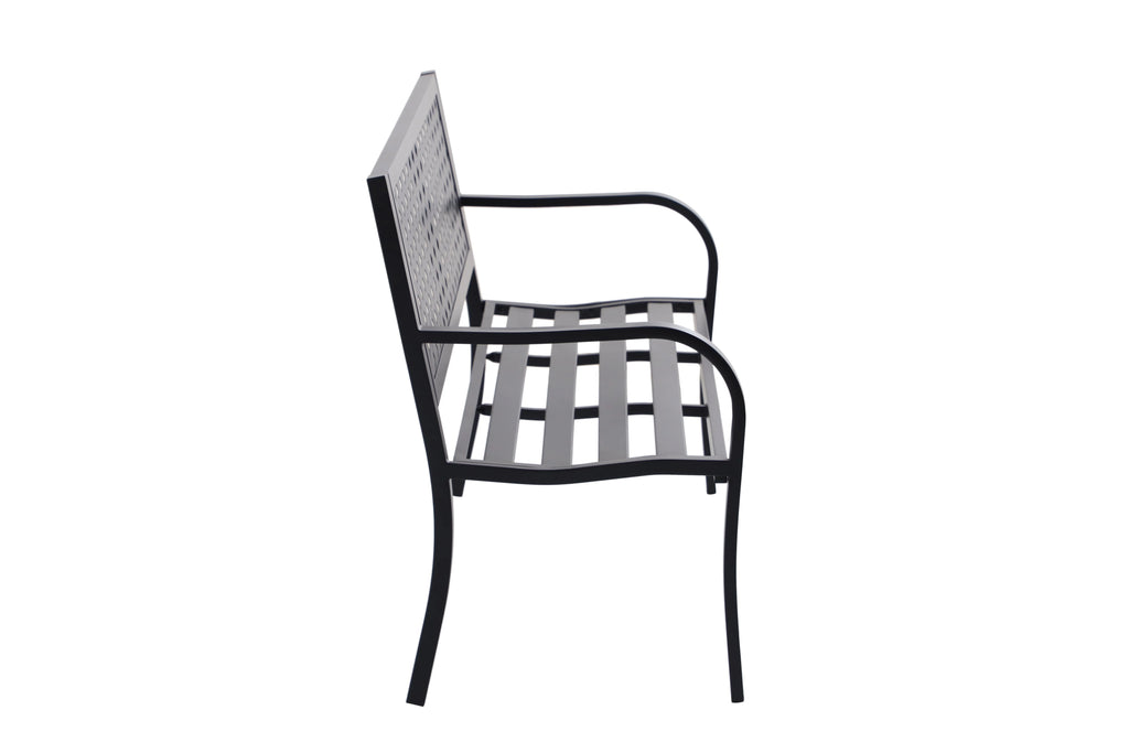 Black Steel Garden Bench E738