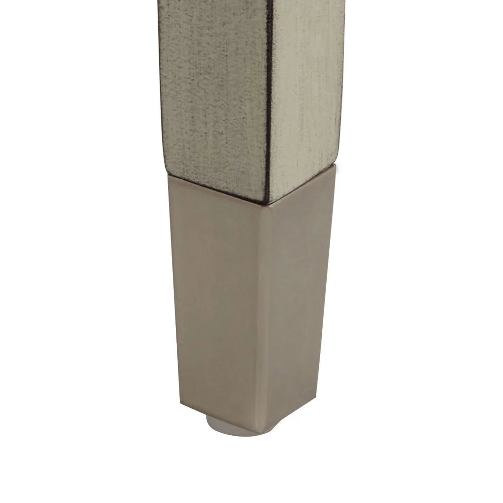 Wood Bar Stool Gray Faux Leather Footrest R716473