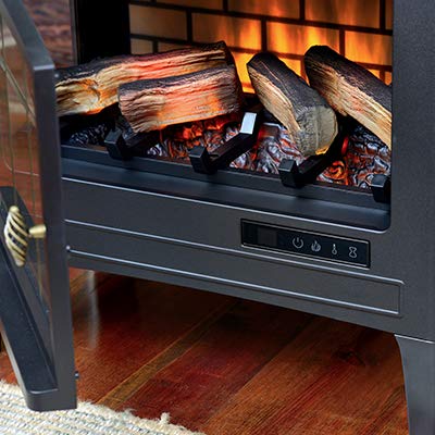 Black 3D Infrared Electric Fireplace Stove with Remote Control A731120