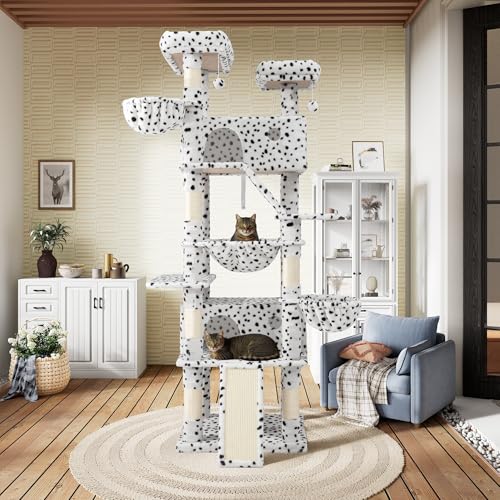 Dark Grey Multi-Level Cat Tree with Sisal Scratching Posts T79474