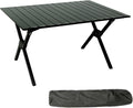 Black Aluminum Folding Camping Table 48x24 in Pack of 2 H681303