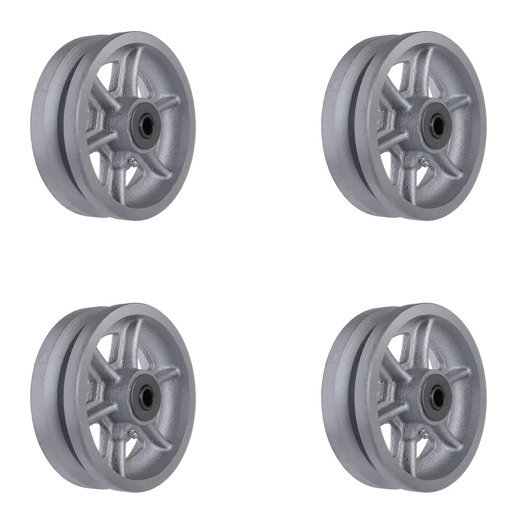Heavy Duty Iron V-Groove Caster 4x2 3200 lbs J6151