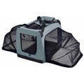 Grey Metal Framed Soft-Folding Dog Crate L8038