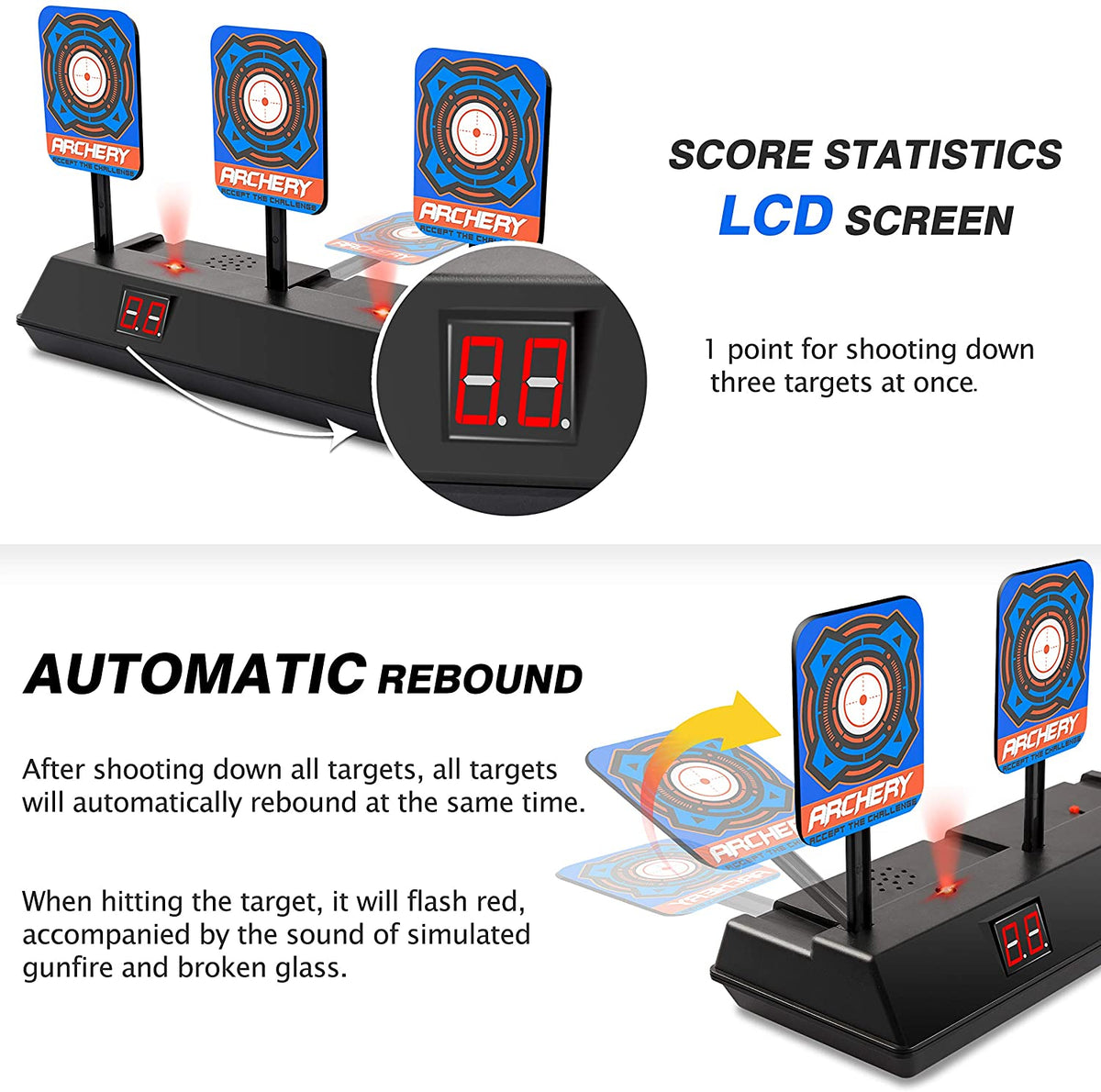 Electric Scoring Auto Reset Shooting Digital Target Z129625