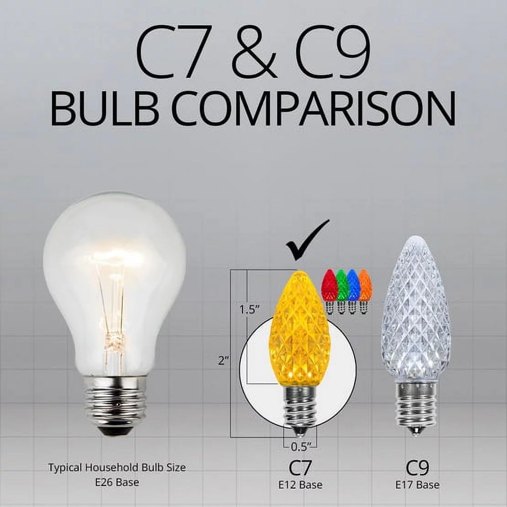 Multicolor LED Christmas Lights Replacement Bulbs, Pack of 25 J298890