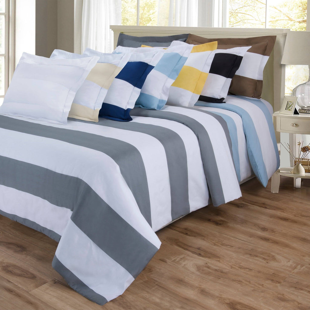 Cotton Rich Duvet Cover Set, Full/Queen D28339