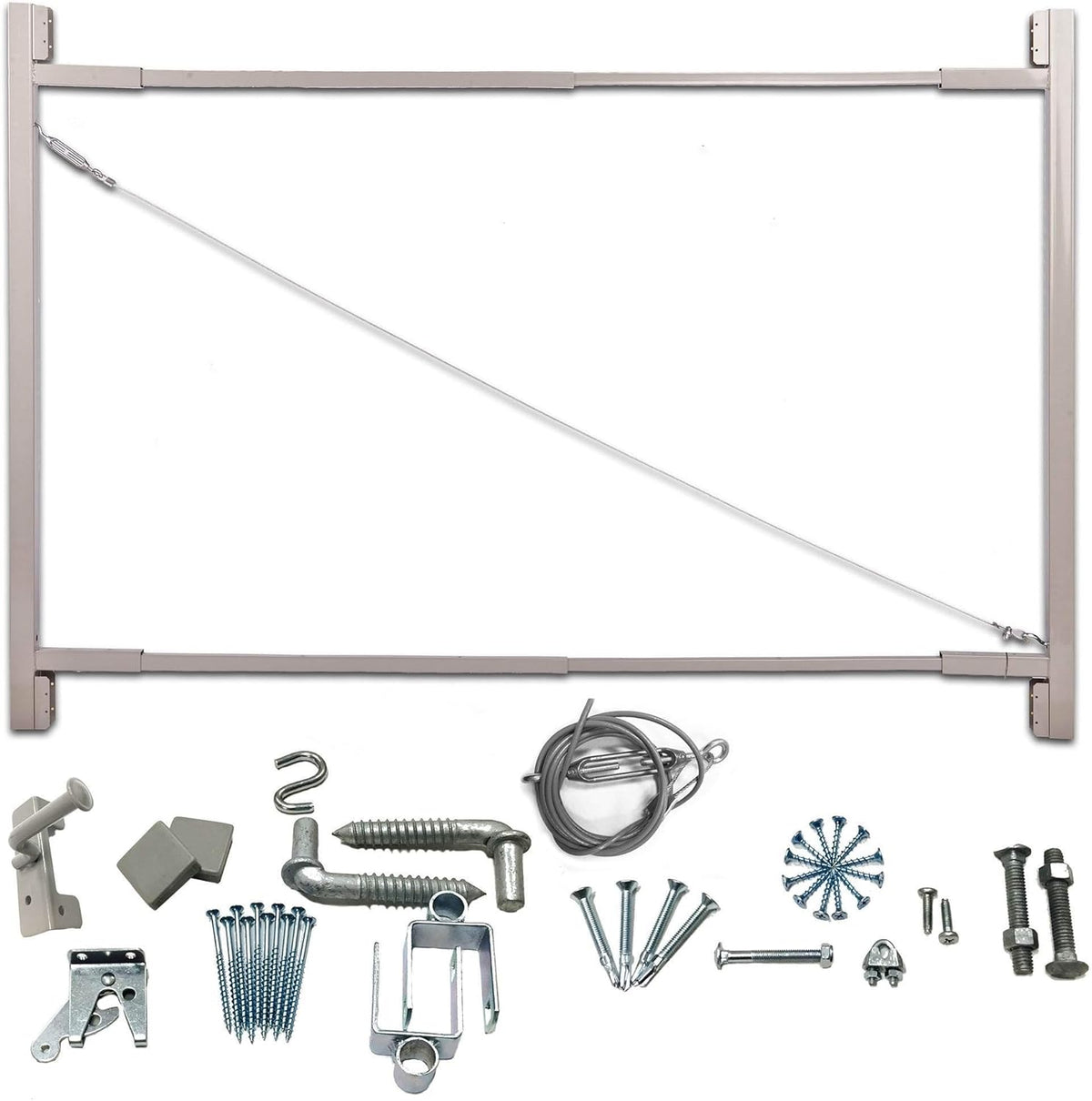Steel Frame Gate Building Kit, 36-72 Inch Wide Opening (6 Pack) H634789