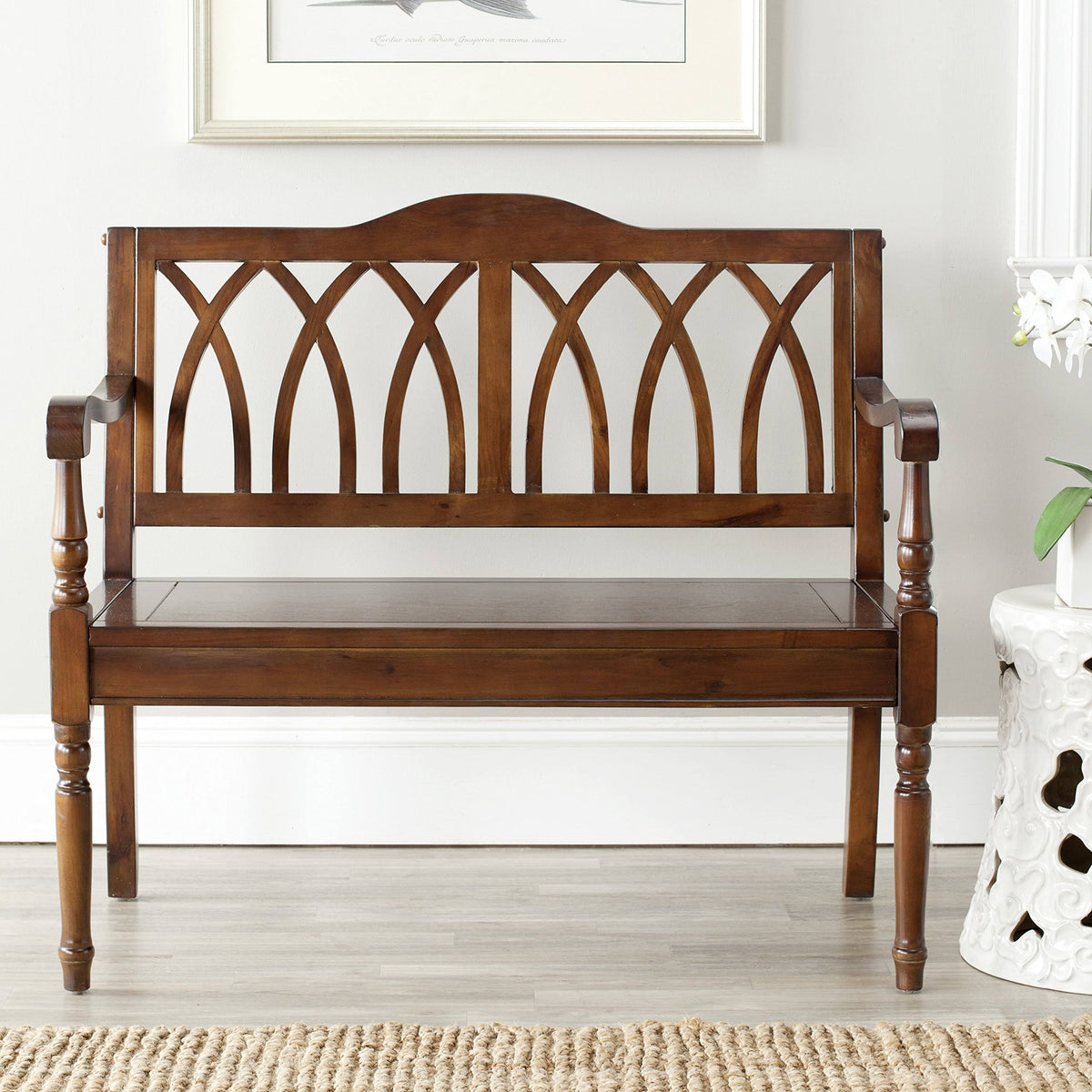 Dark Teak Bench M4641