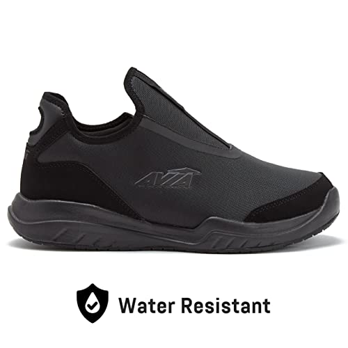 Black Slip Resistant Slip On Shoes A74984