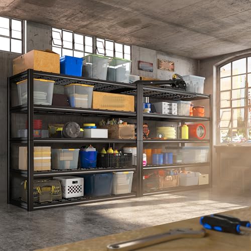 60" W x 24" D x 72" H Heavy Duty Adjustable Metal Shelving J351304