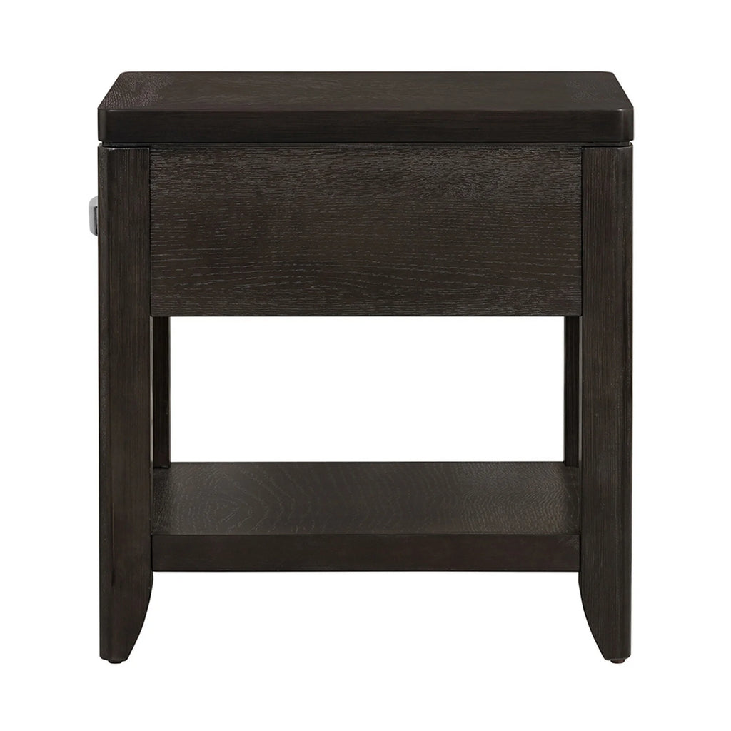 Espresso Brown Acacia Wood Side End Table Q484