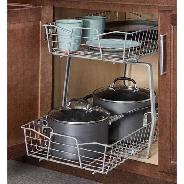 2 Tier 11-inch Wide Cabinet Organizer L3639