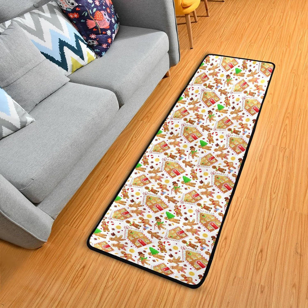 2X6 Feet Christmas Cookies Runner Rug with Rubber Backing D3078
