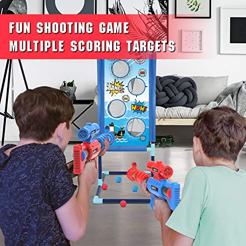 Shooting Game Toy with 2pk Air Guns, Target & 24 Foam Balls W912352