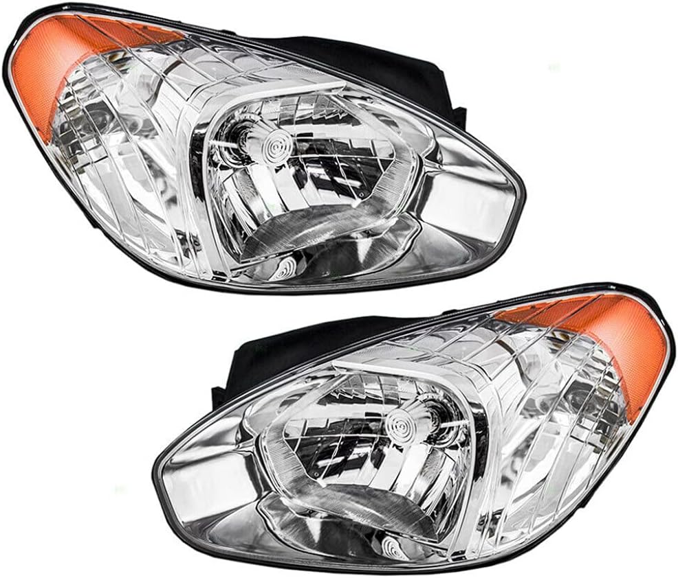 Hyundai Accent Headlight Assembly Pair Driver and Passenger Side E1941